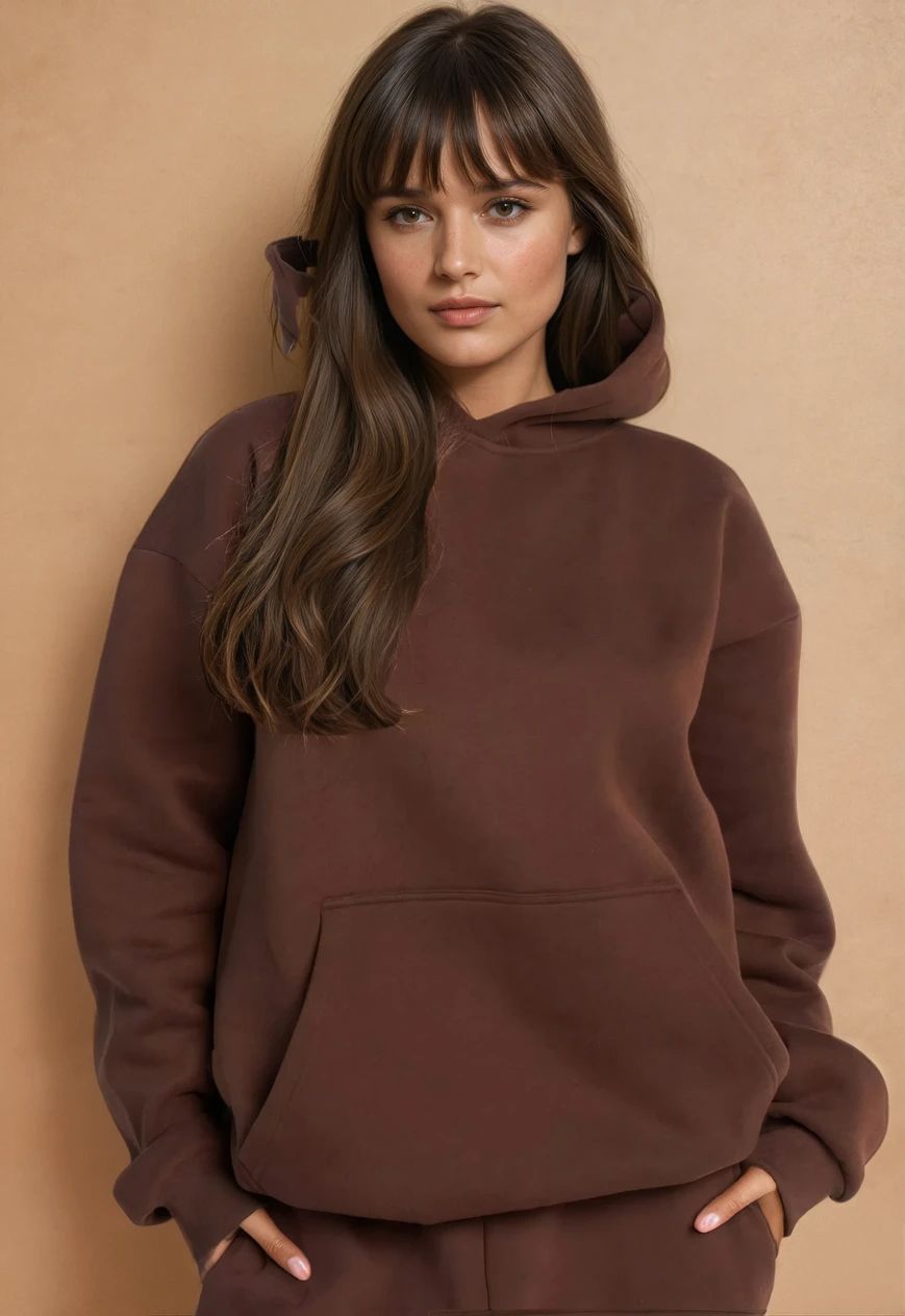 Cozy Oversized Brown Hoodie Set - Unisex Premium Hoodie & Jogger Lounge Outfit for Everyday Wear - Simple Elegant Design for Men & Women