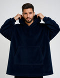 Dark Blue Blanket Hoodie by SV