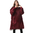 Burgundy Red Blanket Hoodie by SV