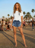 Salt & Vine Co. Cross White Tee