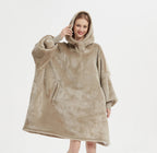 Beige/Tan Blanket Hoodie by SV