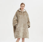 Beige/Tan Blanket Hoodie by SV