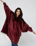 Burgundy Red Blanket Hoodie by SV