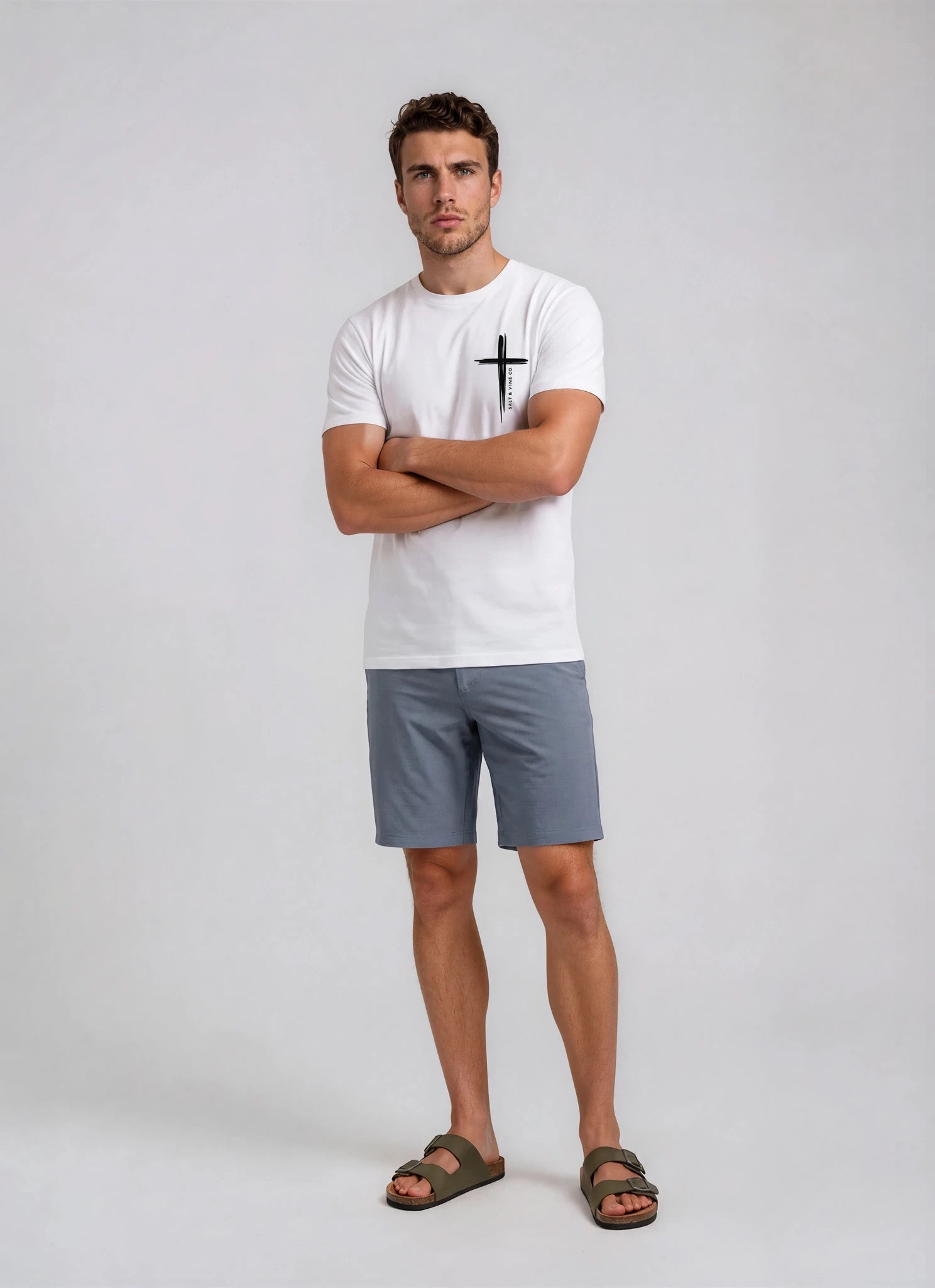 Salt & Vine Co. Cross White Tee
