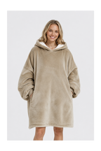 Beige/Tan Blanket Hoodie by SV