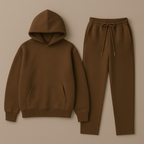 Cozy Oversized Brown Hoodie Set - Unisex Premium Hoodie & Jogger Lounge Outfit for Everyday Wear - Simple Elegant Design for Men & Women