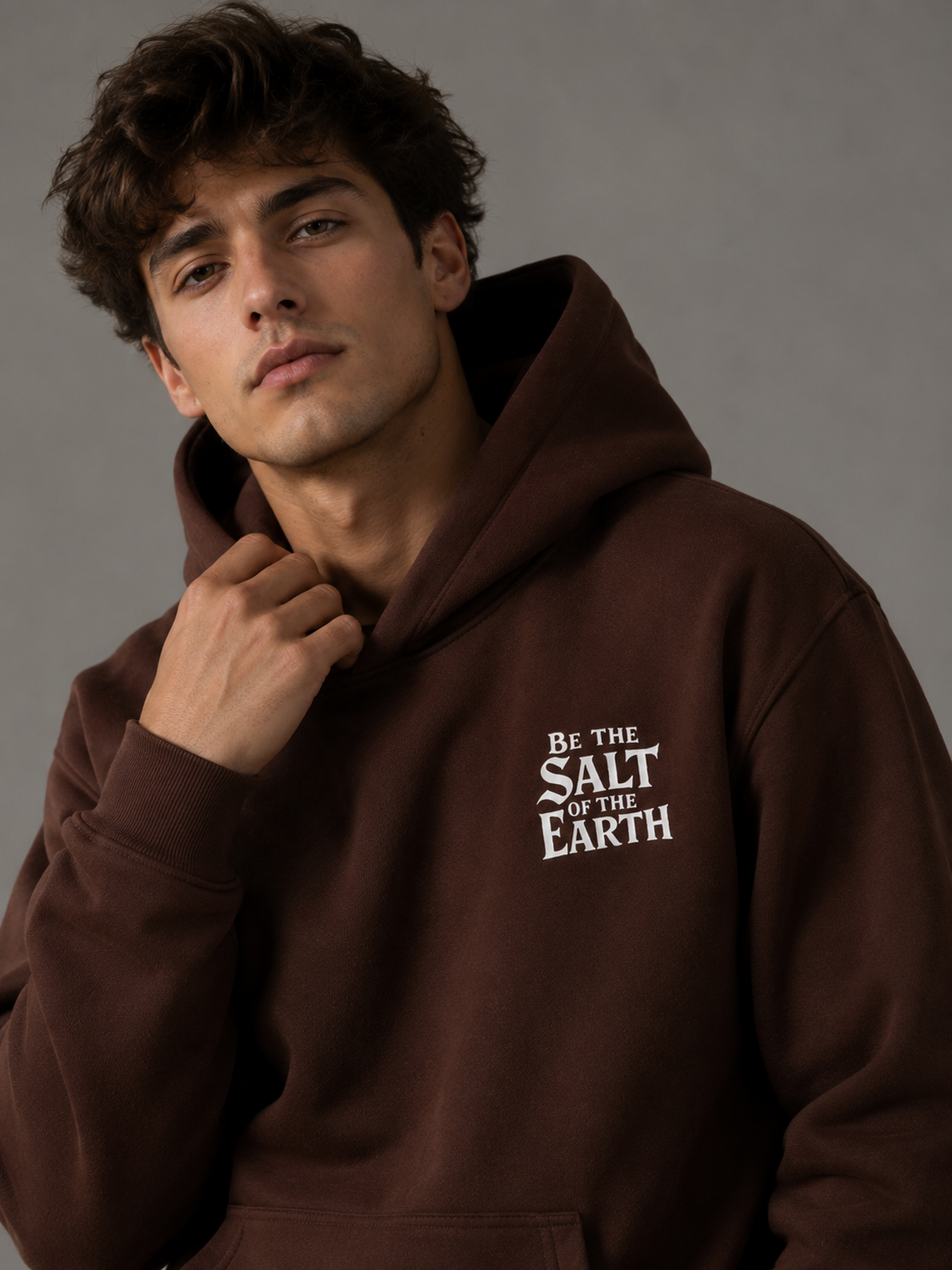 Be the Salt of the Earth- Hoodie & Jogger Set (Brown)