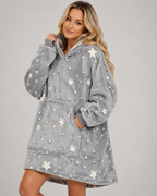 Grey Glow in the Dark Blanket Hoodie by SV